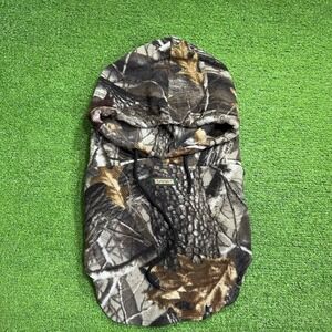 Vintage Camo Balaclava Real Tree X Remington Hooded Neck Gaiter Y2K Warm Fleece